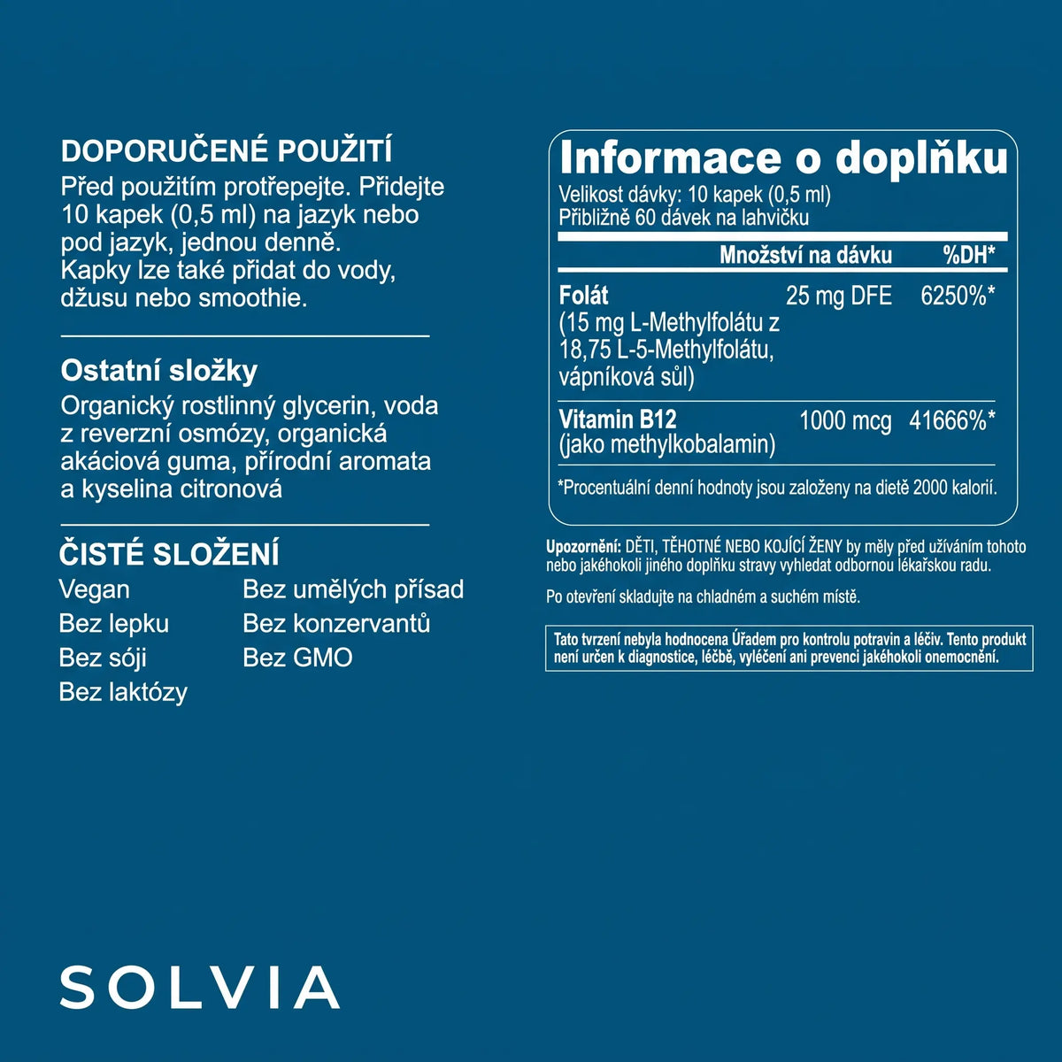 Solvia Čistý methylfolát