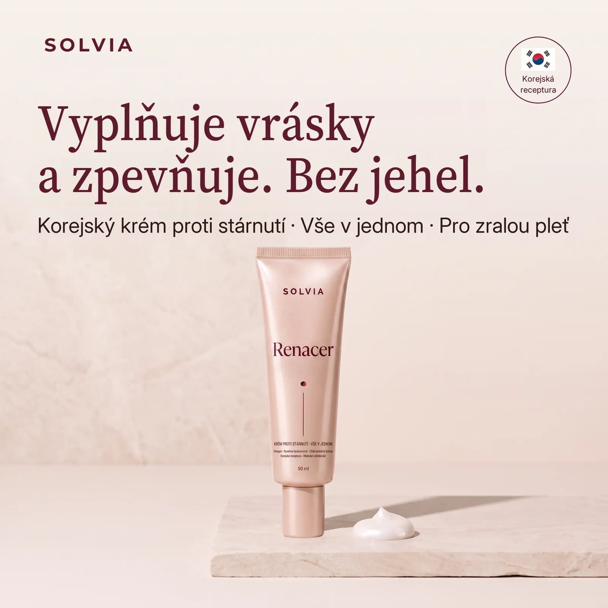 Renacer, korejský krém proti stárnutí: vyplňuje vrásky a zpevňuje bez jehel