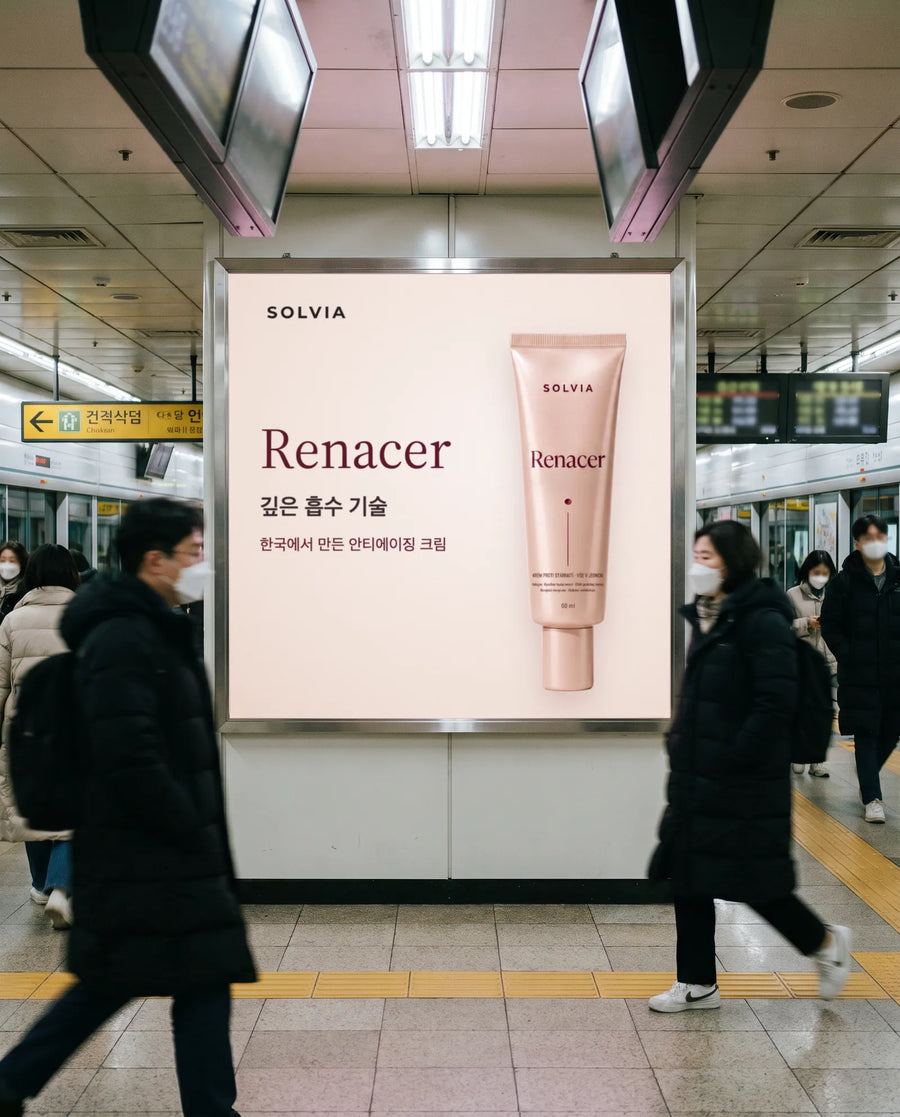 Reklama na Renacer v soulském metru